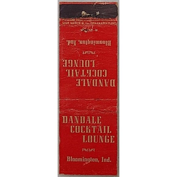 Vintage Matchbook Cover Dandale Cocktail Lounge Bloomington IN Indiana - Picture 1 of 4
